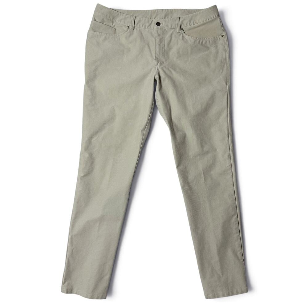 Lululemon ABC Utilitech Pant Mens Size 36x34 Beige 5 Pocket Canvas Pants